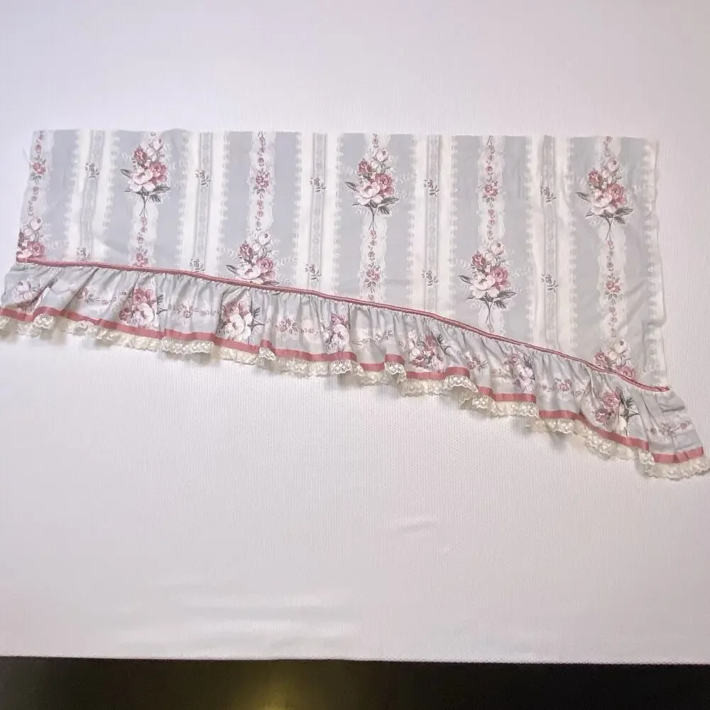Vintage Croscill Priscilla window valance shabby chic cottage core romantic rose